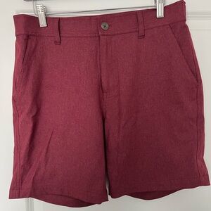 32 Degrees burgundy Golf Shorts